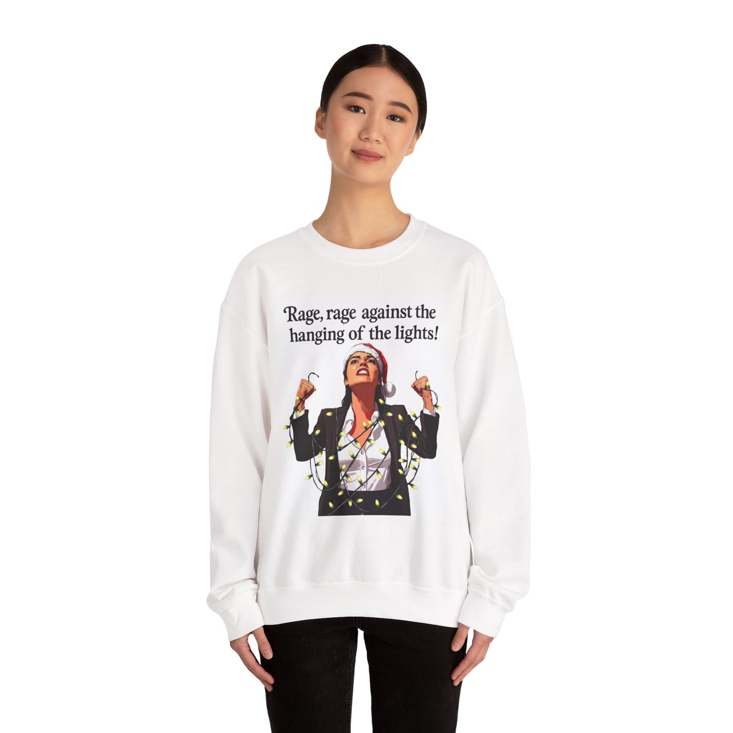 "Rage against the hanging of the lights" Crewneck Sweatshirt
